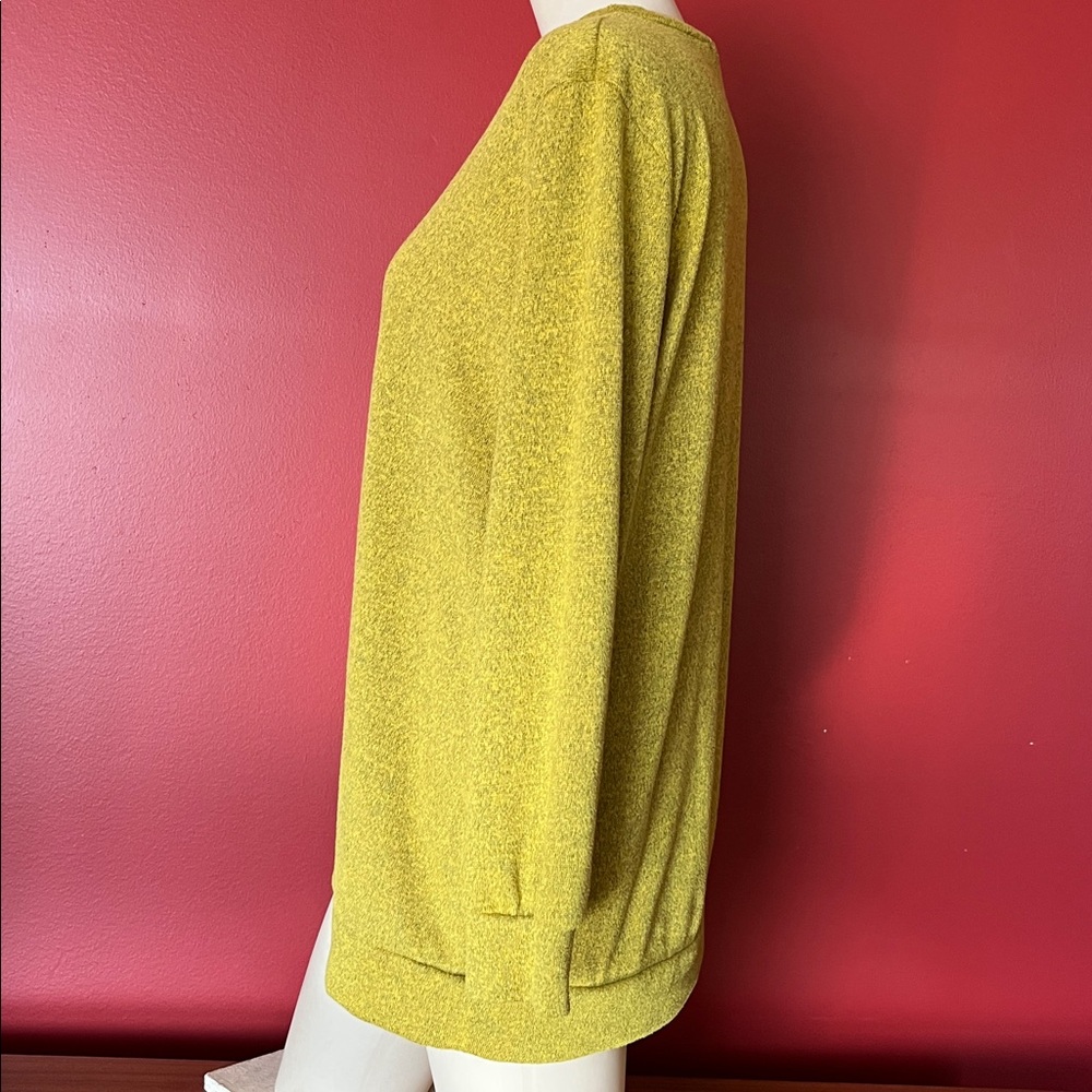 Like new Yellow heather Long Sleeve You & Me Sweater - Picture 6 of 10